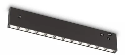 Светильник светодиодный трековый Magnetic 48V 10mm GL2335 BK черный IP20 10W 3CCT 3000/4200/6400K 200*10*37