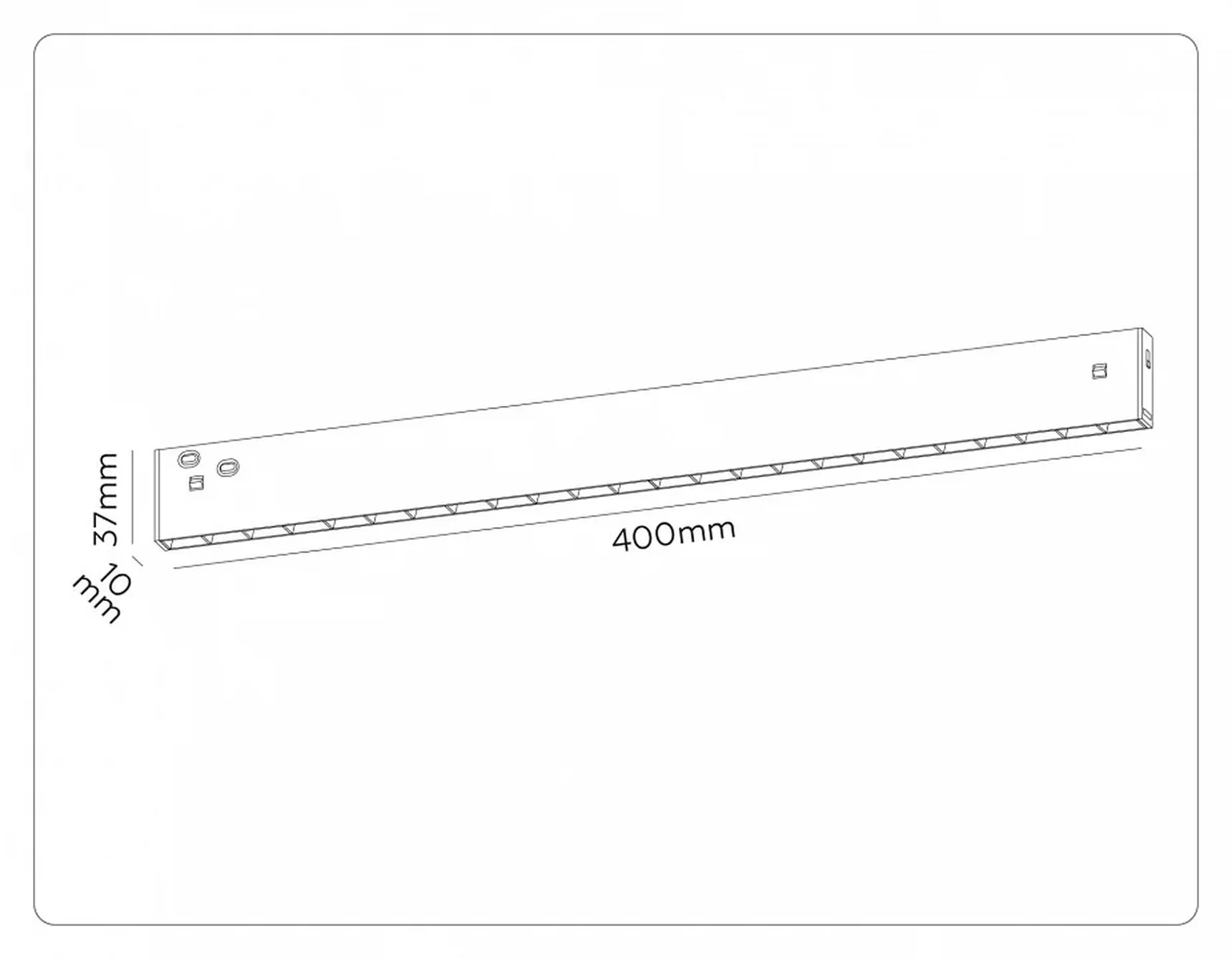 Светильник светодиодный трековый Magnetic 48V 10mm GL2340 BK черный IP20 20W 3CCT 3000-6400K 400*10*37