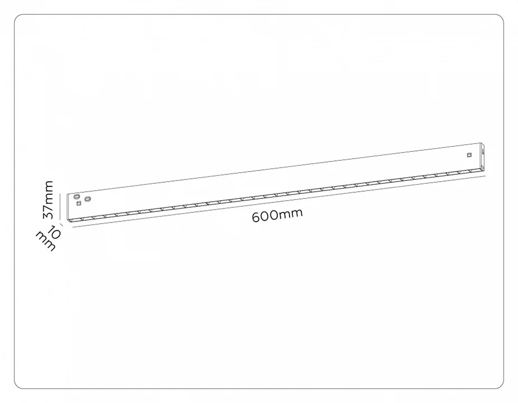 Светильник светодиодный трековый Magnetic 48V 10mm GL2345 BK черный IP20 30W 3CCT 3000-6400K 600*10*37