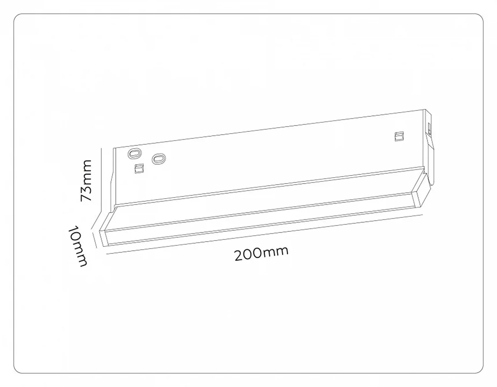 Светильник светодиодный трековый Magnetic 48V 10mm GL2350 BK черный IP20 10W 3CCT 3000/4200/6400K 200*10*73