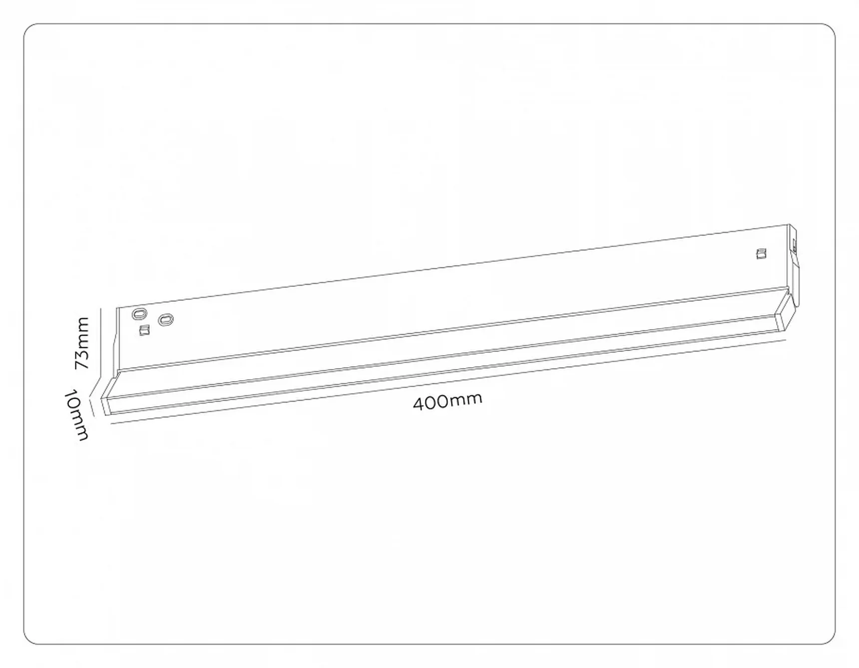 Светильник светодиодный трековый Magnetic 48V 10mm GL2355 BK черный IP20 20W 3CCT 3000-6400K 400*10*73