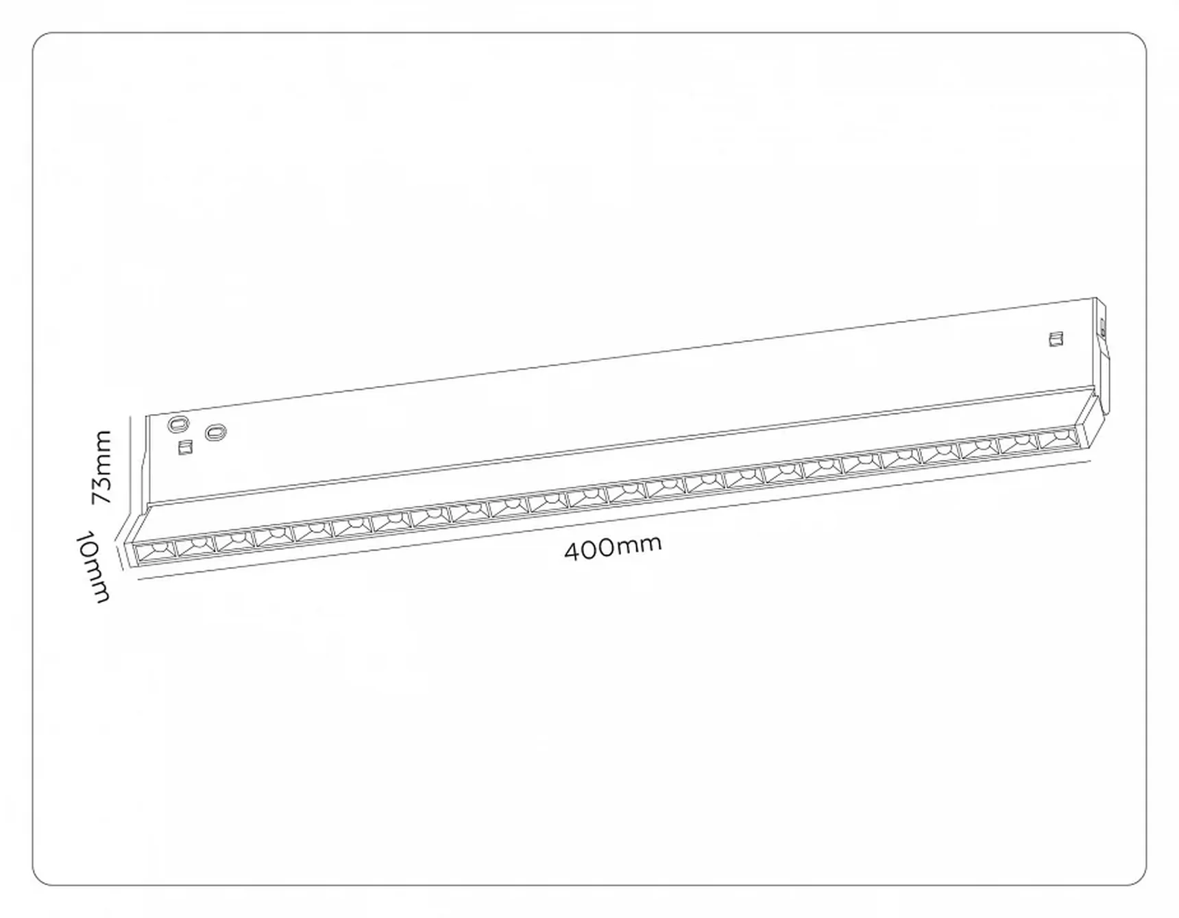Светильник светодиодный трековый Magnetic 48V 10mm GL2365 BK черный IP20 20W 3CCT 3000-6400K 400*10*73