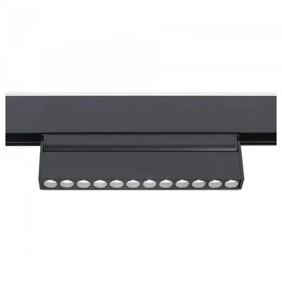 Светильник светодиодный поворотный для шинопровода Magnetic GL4048 BK черный IP20 12W 4200K 48V 24° 223*22*105