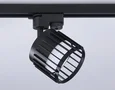 Трековый однофазный светильник со сменной лампой GL5349 BK черный GX53 D100*80