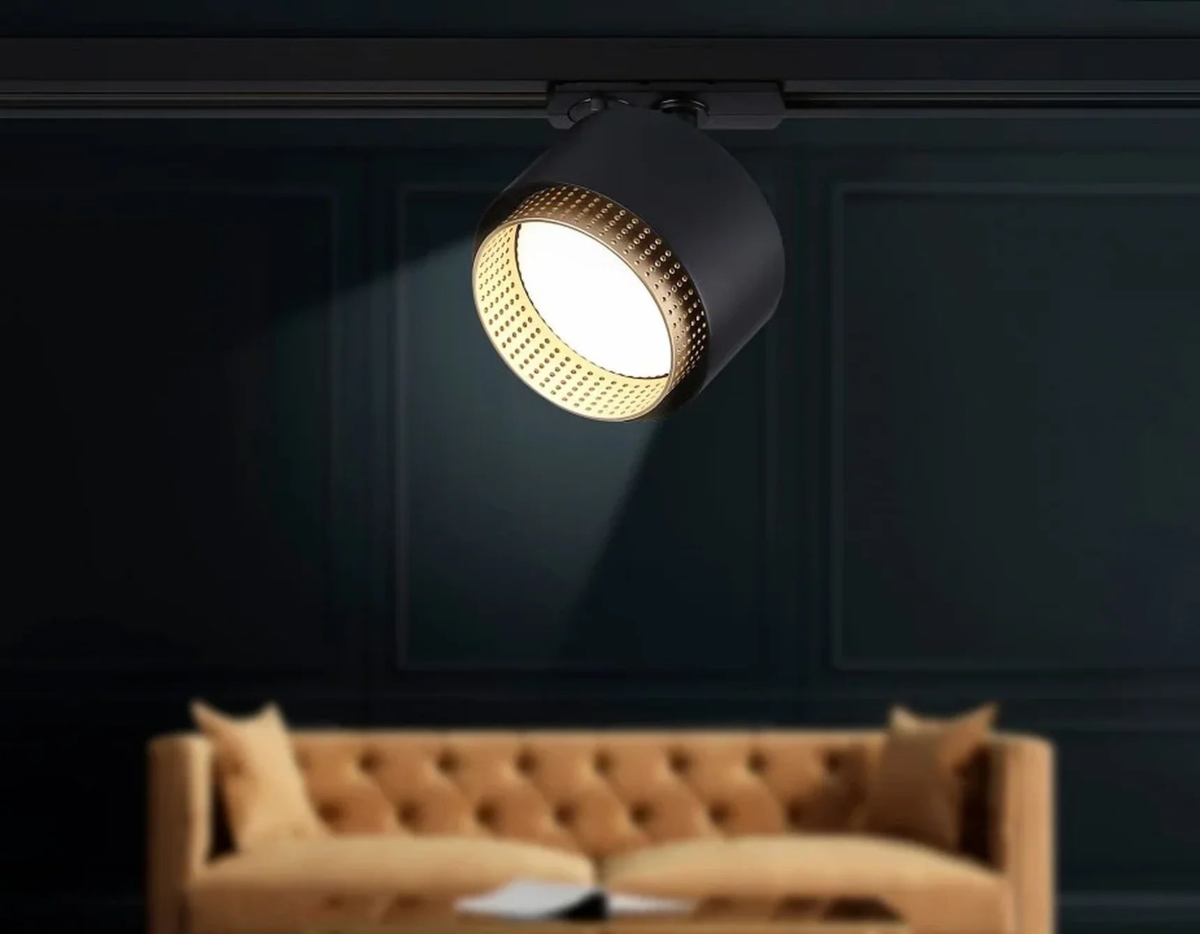 Светильник трековый GL5381 BK/GD черный/золото GX53 max 12W D95*130