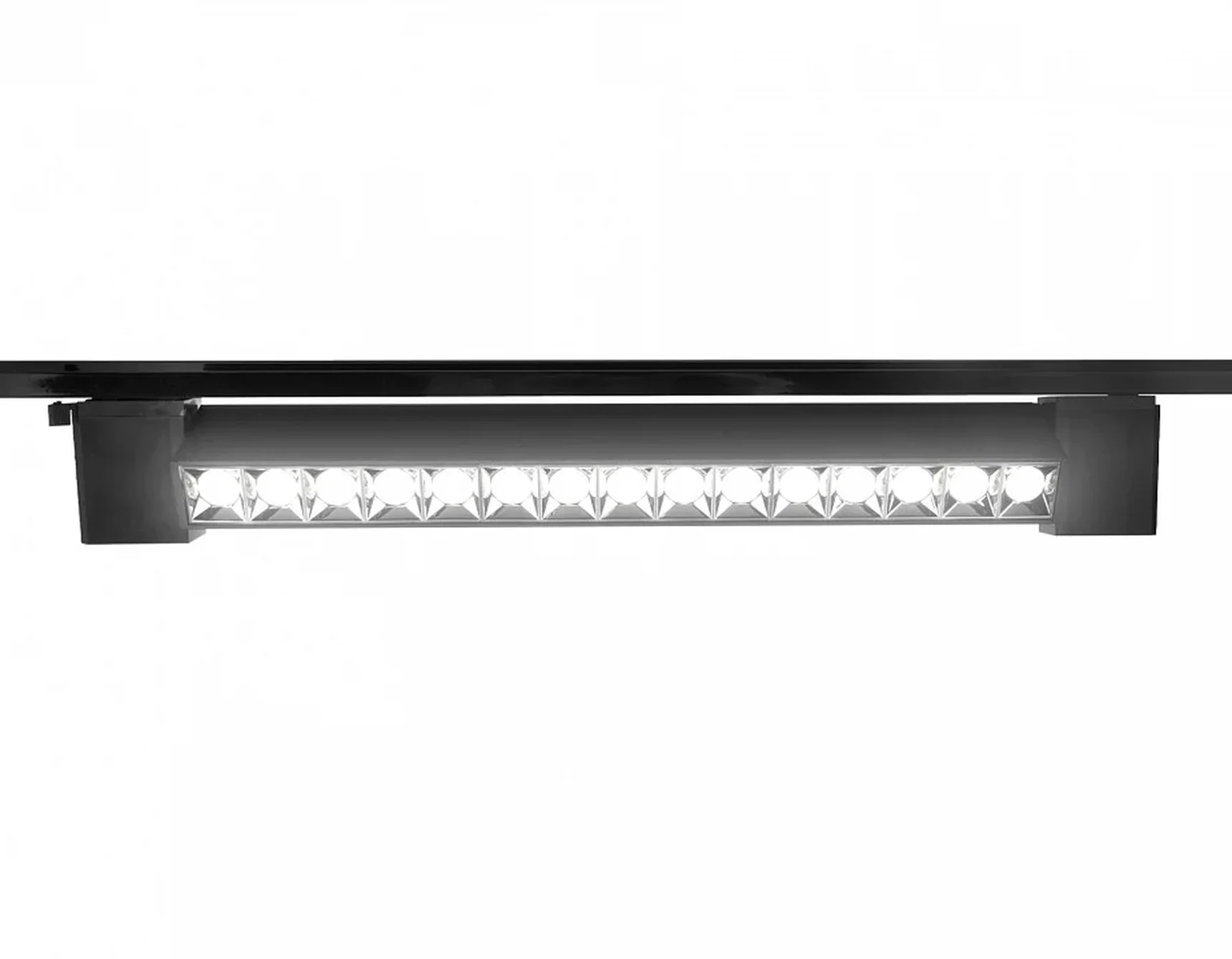 Трековый однофазный светодиодный светильник GL6690 BK черный LED 18W 4200K 24°