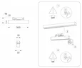 Светильник светодиодный трековый GL6761 WH белый LED 12W 3000K 300*22*48