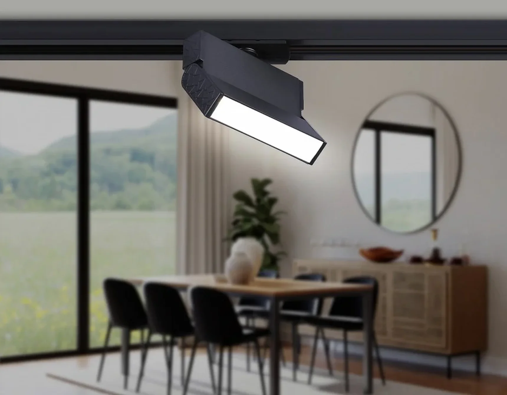 Светильник светодиодный трековый GL6803 BK черный LED 6W 4200K 115*22*87