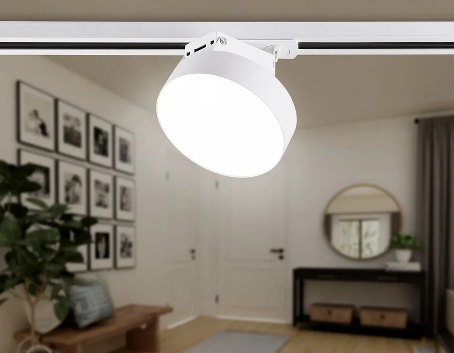 Светильник светодиодный трековый GL6837 WH белый LED 15W 4200K D115*80
