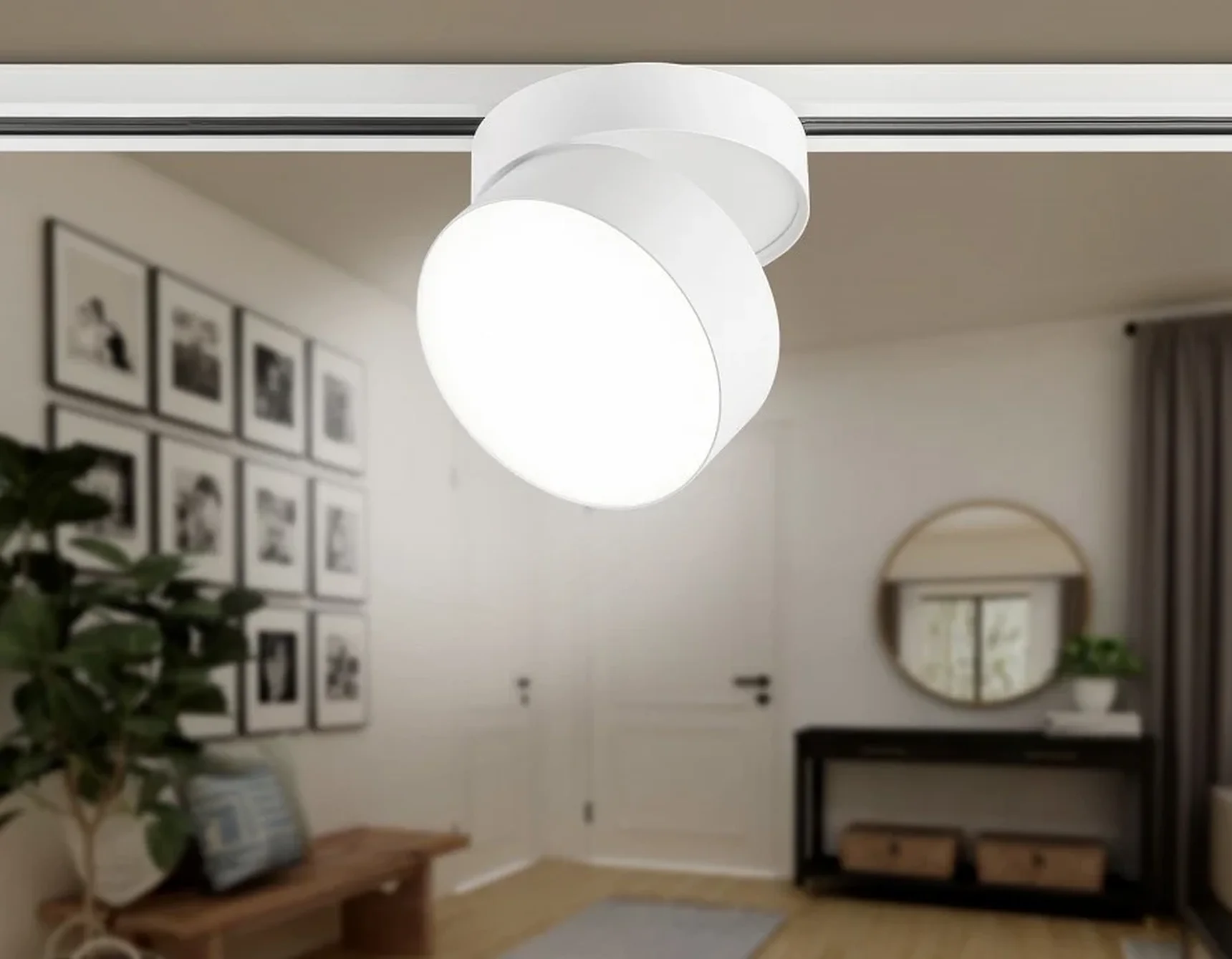 Светильник светодиодный трековый GL6875 WH белый LED 16W 4200K D115*90