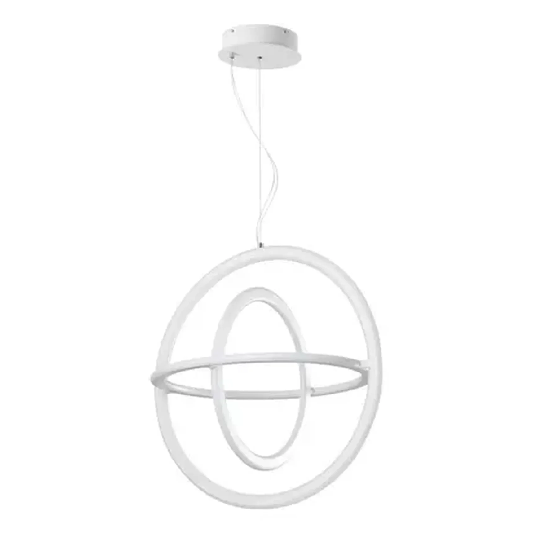 359170 OVER NT23 158 белый Светильник подвесной диммируемый, в комплекте пульт ДУ IP20 LED 4000К 150W 220V ONDO