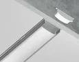 Алюминиевый профиль накладной гибкий GP1600AL серебро/матовый рассеиватель 2000*18*4, 2 заглушки, 4 крепления в комплекте