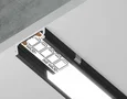 Алюминиевый профиль накладной GP1700BK черный/матовый рассеиватель 2000*15.5*6, 2 заглушки, 4 крепления в комплекте (для ленты до 11мм)