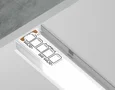 Алюминиевый профиль накладной GP1700WH белый/матовый рассеиватель 2000*15.5*6, 2 заглушки, 4 крепления в комплекте (для ленты до 11мм)