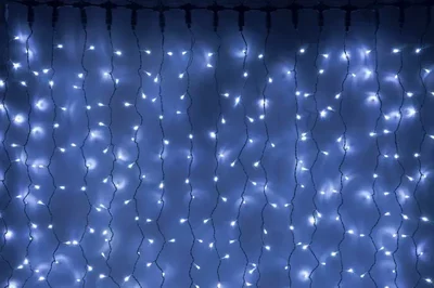 Светодиодный занавес LED-XP-3725-3M-230V-S (белые LED/черный пр), 00182