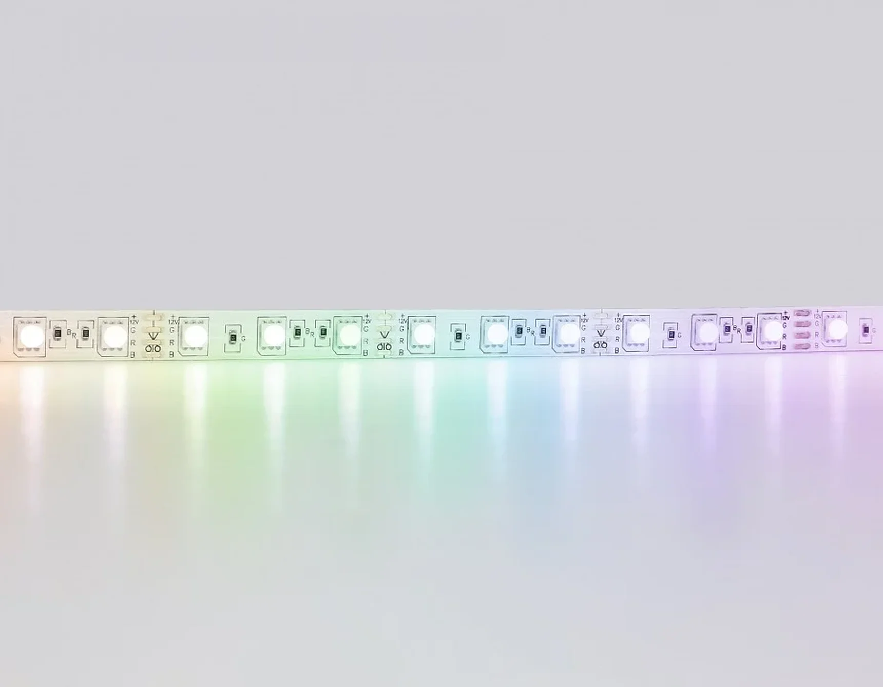 Комплект светодиодной ленты RGB 5m GS2402 5050 60Led /14.4W m/ 12V IP20 RGB/ 5000*10*1.87mm/ кратность резки 50mm
