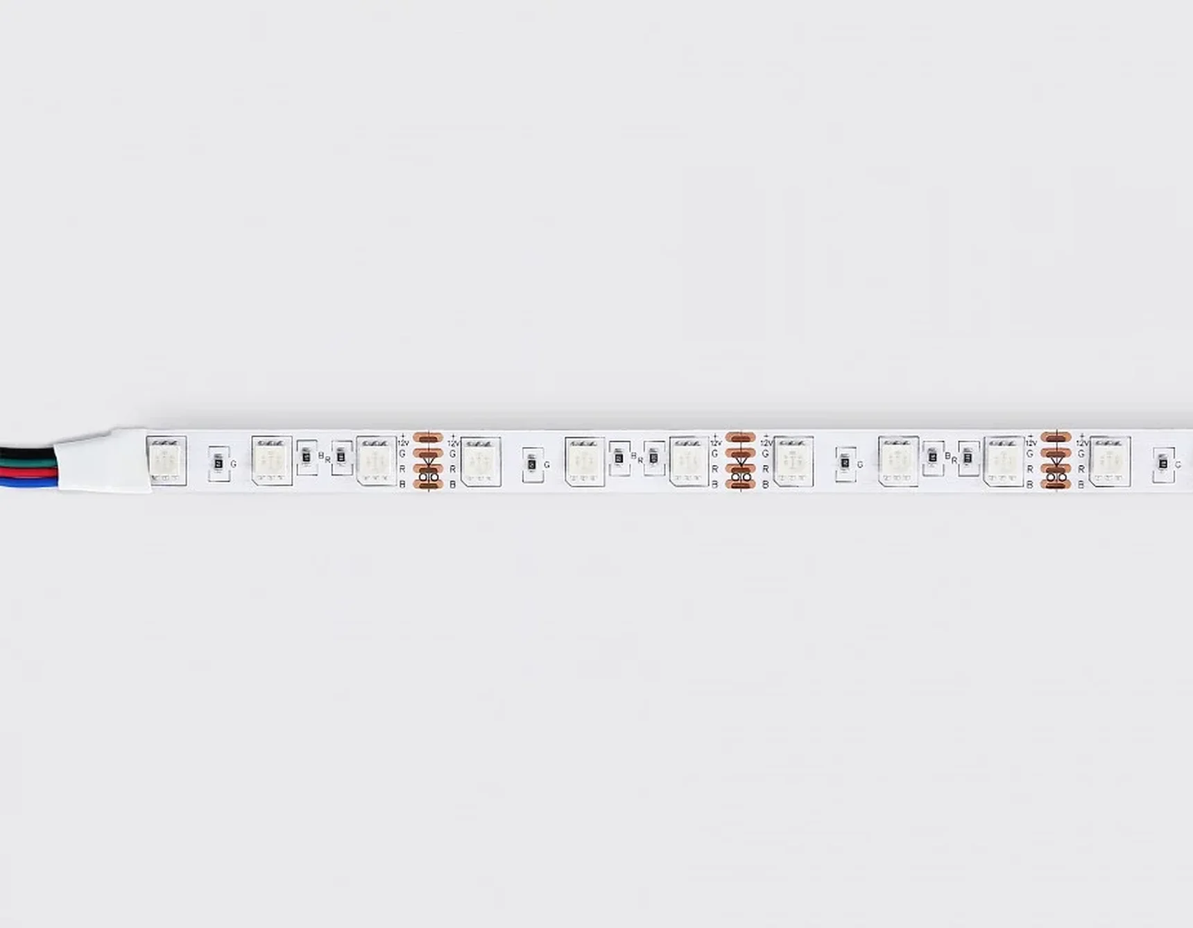 Комплект светодиодной ленты RGB 5m GS2402 5050 60Led /14.4W m/ 12V IP20 RGB/ 5000*10*1.87mm/ кратность резки 50mm