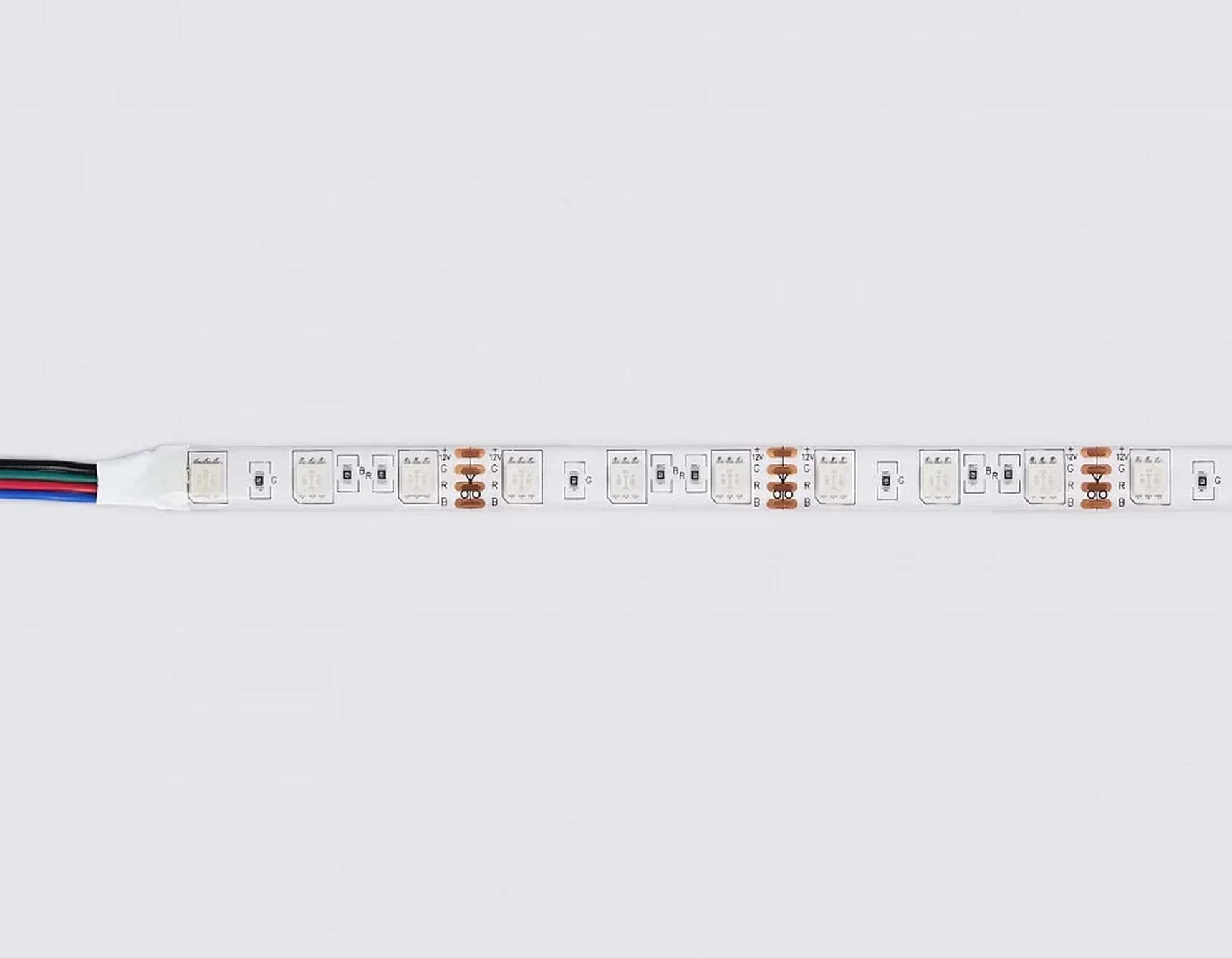 Комплект светодиодной ленты RGB 5m GS2502 5050 60Led/ 14.4W m/ 12V IP65 RGB/ 5000*10*2.87mm/ кратность резки 50mm