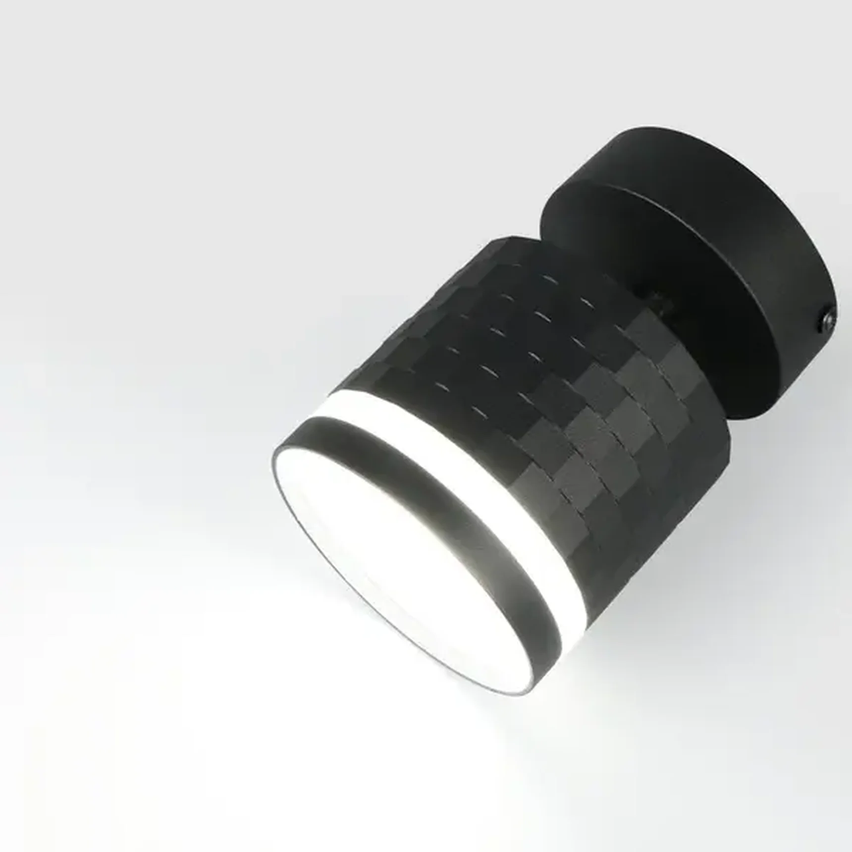 Спот на основании GWL-GX53-M-IP20 Одинарный Черный С боковым рассеивателем Кирпич