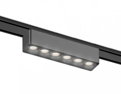 Светильник светодиодный трековый для шинопровода Magnetic Ultra Slim GV1403 BK черный IP20 6W 4200K 48V 24° 122*26*24