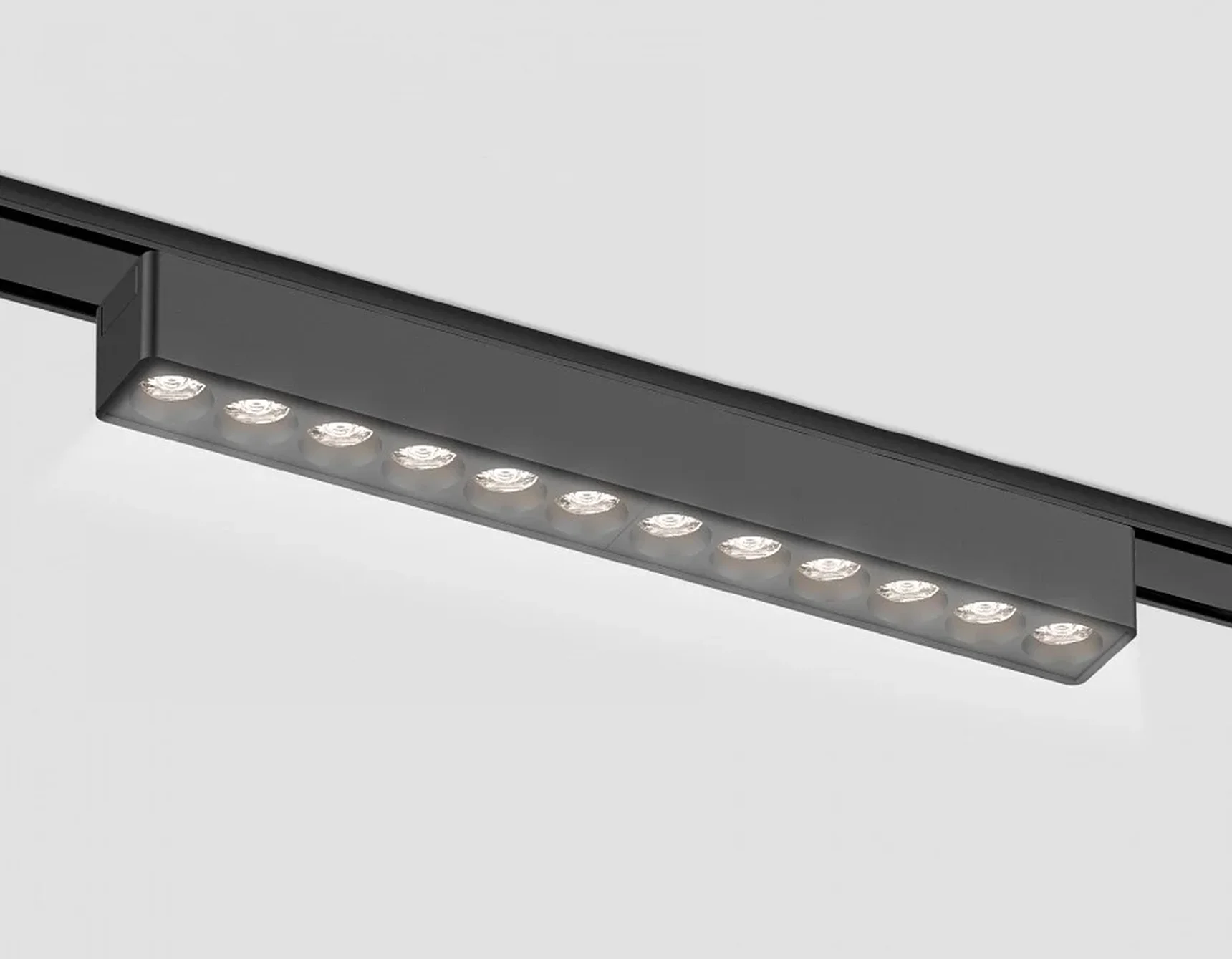 Светильник светодиодный трековый для шинопровода Magnetic Ultra Slim GV1409 BK черный IP20 12W 4200K 48V 24° 230*26*24