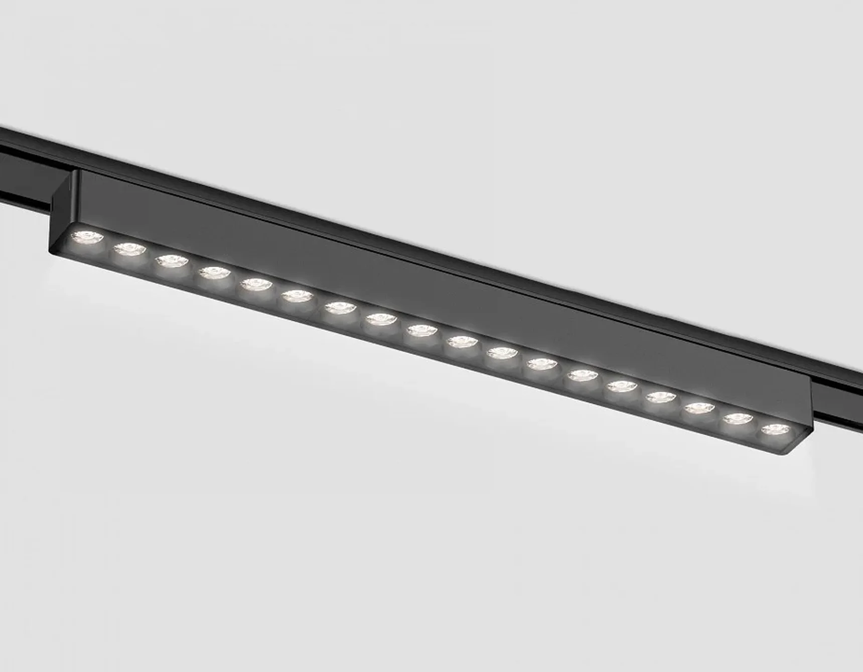 Светильник светодиодный трековый для шинопровода Magnetic Ultra Slim GV1416 BK черный IP20 18W 4200K 48V 24° 338*26*24