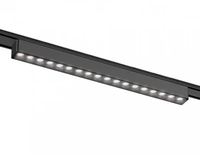 Светильник светодиодный трековый для шинопровода Magnetic Ultra Slim GV1416 BK черный IP20 18W 4200K 48V 24° 338*26*24