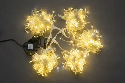 LED-PLS-200*5-20M-24V-WW/C-F(W) 5 нит белый теплый c белым FLASH на прозрачном проводе