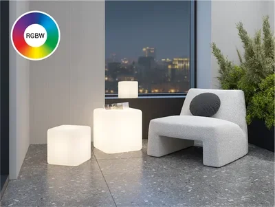 Светильник настольный Куб CUBE_F (E14) 25 IP40 RGBW (set)