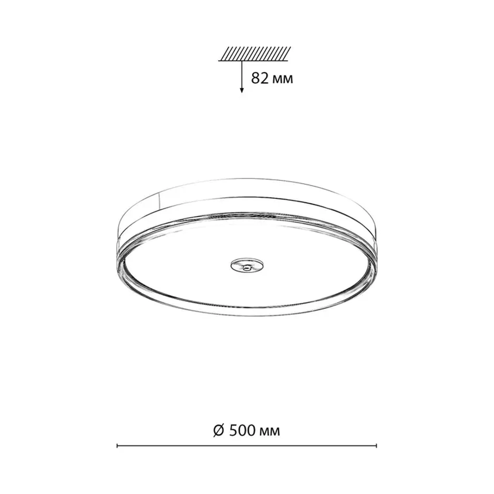 7727/112L MITRA LED SN Светильник металл/акрил/никель/прозрачный LED 112Вт 4000K D500 IP20 ETERNA