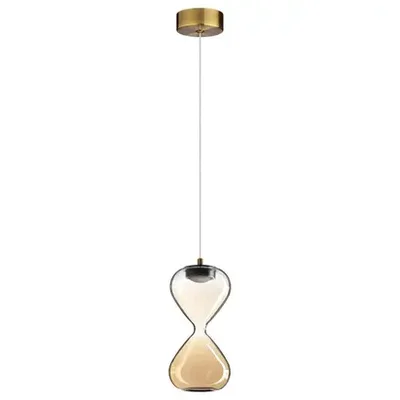 5093/4L PENDANT ODL25 415 античн.бронза/прозрачн./янтарный градиент/металл/стекло Подвес LED 4W 4000K 388Лм GLESSI