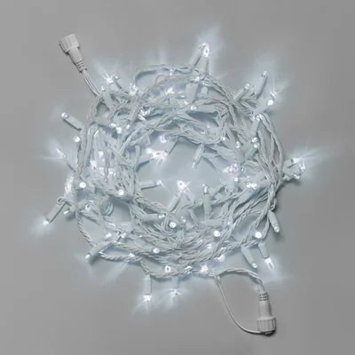 Светодиодная гирлянда INOXHUB Нить 10м, 100 LED, соединяемая, 24В, IP65, белый резиновый провод 2.3мм, БЕЛАЯ