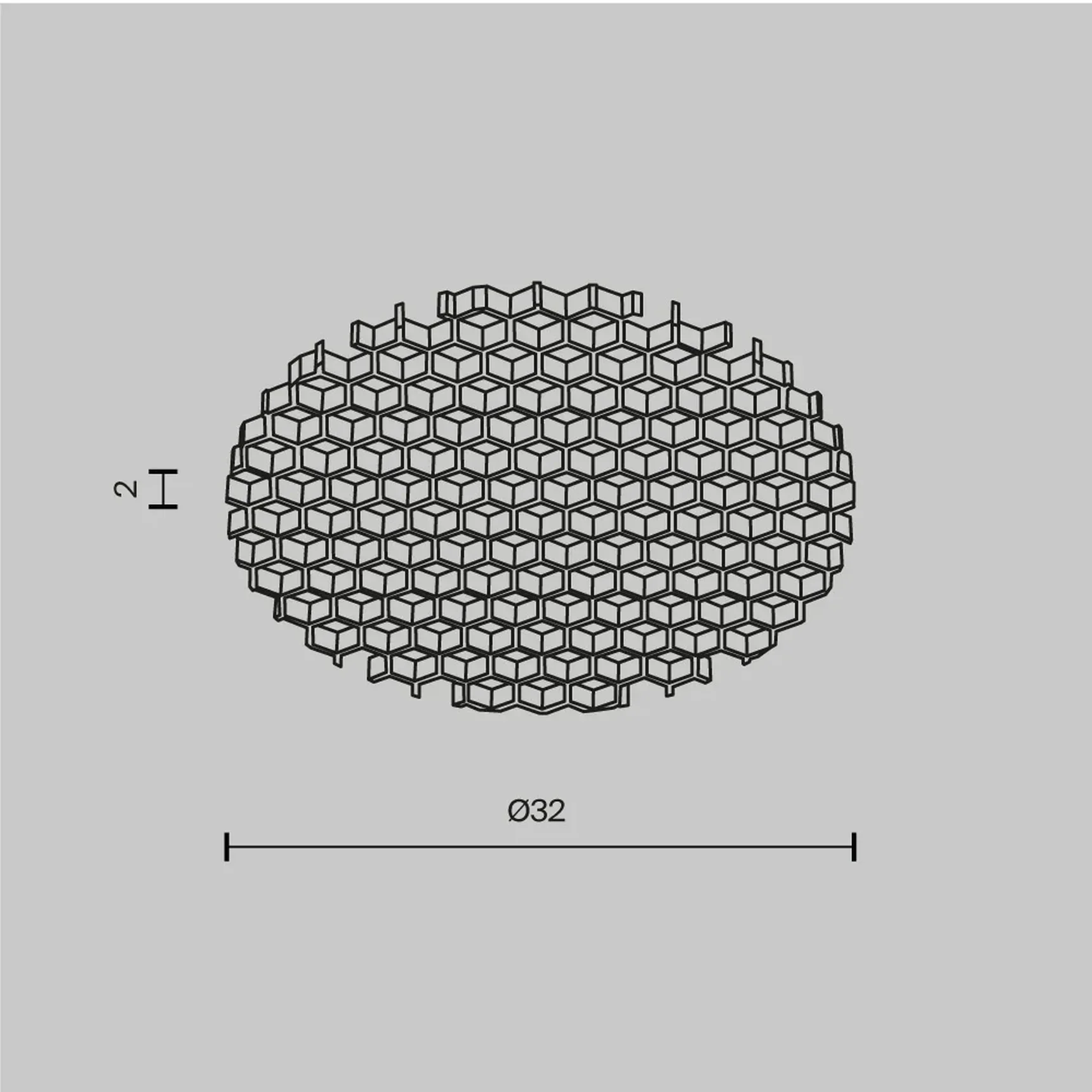 Антибликовый фильтр для светильников серии Dip 10Вт, HoneyComb001-D32