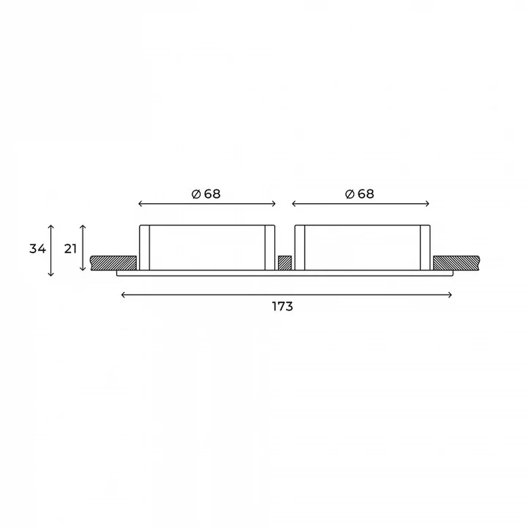 Встраиваемый светильник Hesby Bodo IP20,10Вт, GU5.3, белый