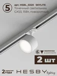 Трековая система со светильниками №14 однофазная встраиваемая Skylite (220В, форма - прямая, 2м, 4000K), белая