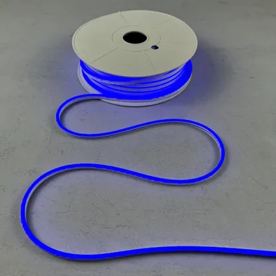 Односторонний Гибкий Неон 6х12мм Синий 12В, IP65