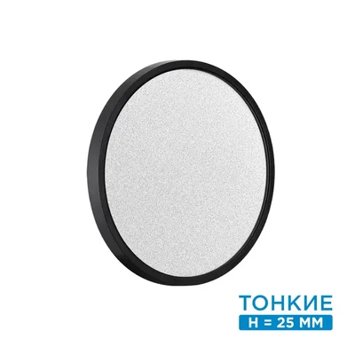7662/24L MITRA LED SN 56 Светильник пластик/белый/черный LED 24Вт 3000/4000K D300 IP40 OMEGA BLACK