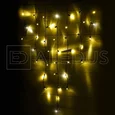 Бахрома (Айсикл) ALEDUS, 220 В, 3x0.9 м, черный провод, теплый белый, с мерцанием