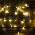 Бахрома (Айсикл) ALEDUS, 220 В, 3x0.5 м, прозрачный провод, теплый белый, без мерцания