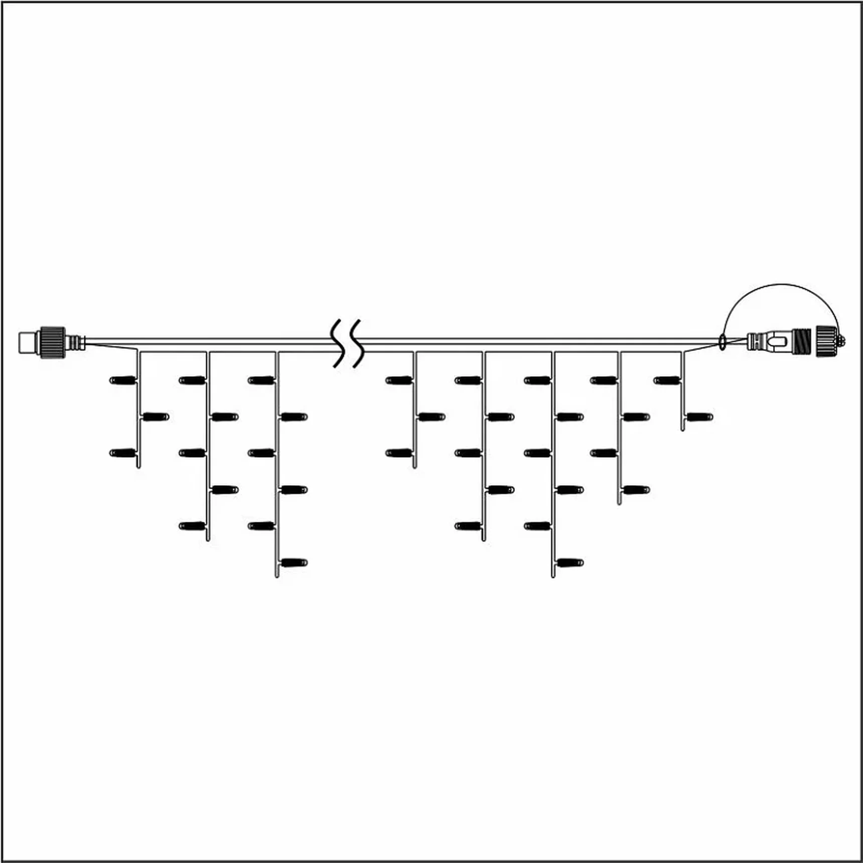 Бахрома (Айсикл) ALEDUS, 220 В, 3x0.9 м, белый провод, синий, с мерцанием