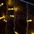 Бахрома (Айсикл) ALEDUS 3x0.9 м, белый провод, каучук (резина), теплый белый, без мерцания