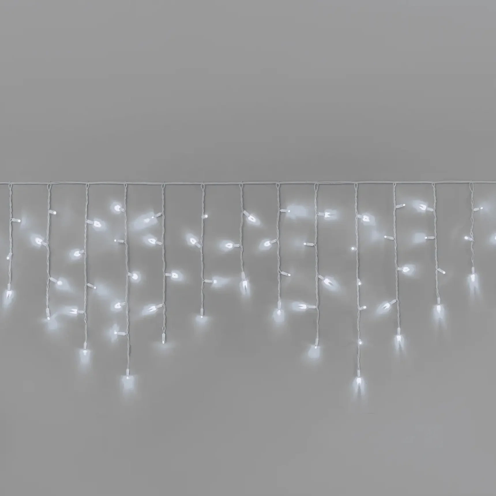 Гирлянда Бахрома INOXHUB 3х0.6м, 108 LED, 220В, IP65, белая резина 3.3мм, БЕЛАЯ