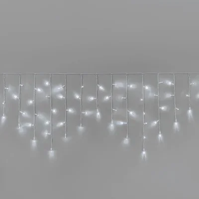 Гирлянда Бахрома INOXHUB 3х0.6м, 108 LED, 220В, IP65, белая резина 3.3мм, БЕЛАЯ