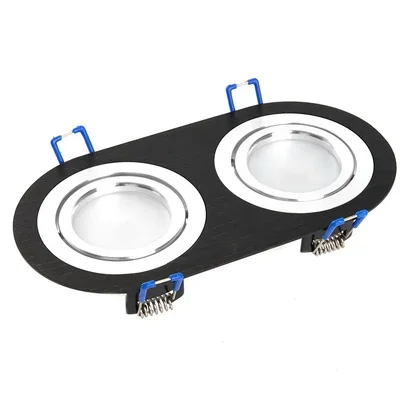 Светильник потолочный встраиваемый, DL2812 MR16 50W G5.3 "прямоугольник", черный, 48462