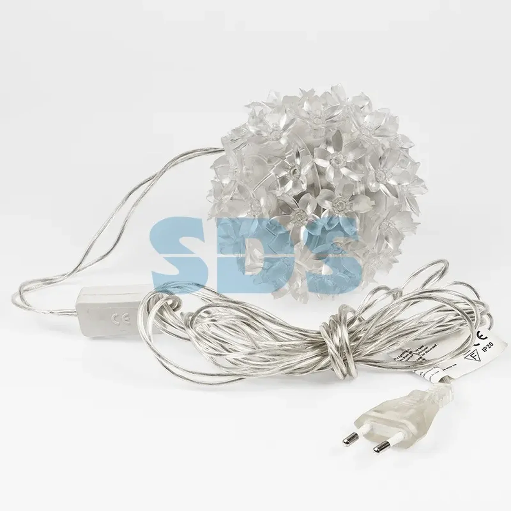 Шар светодиодный 230V, диаметр 12 см, 50 светодиодов, цвет синий