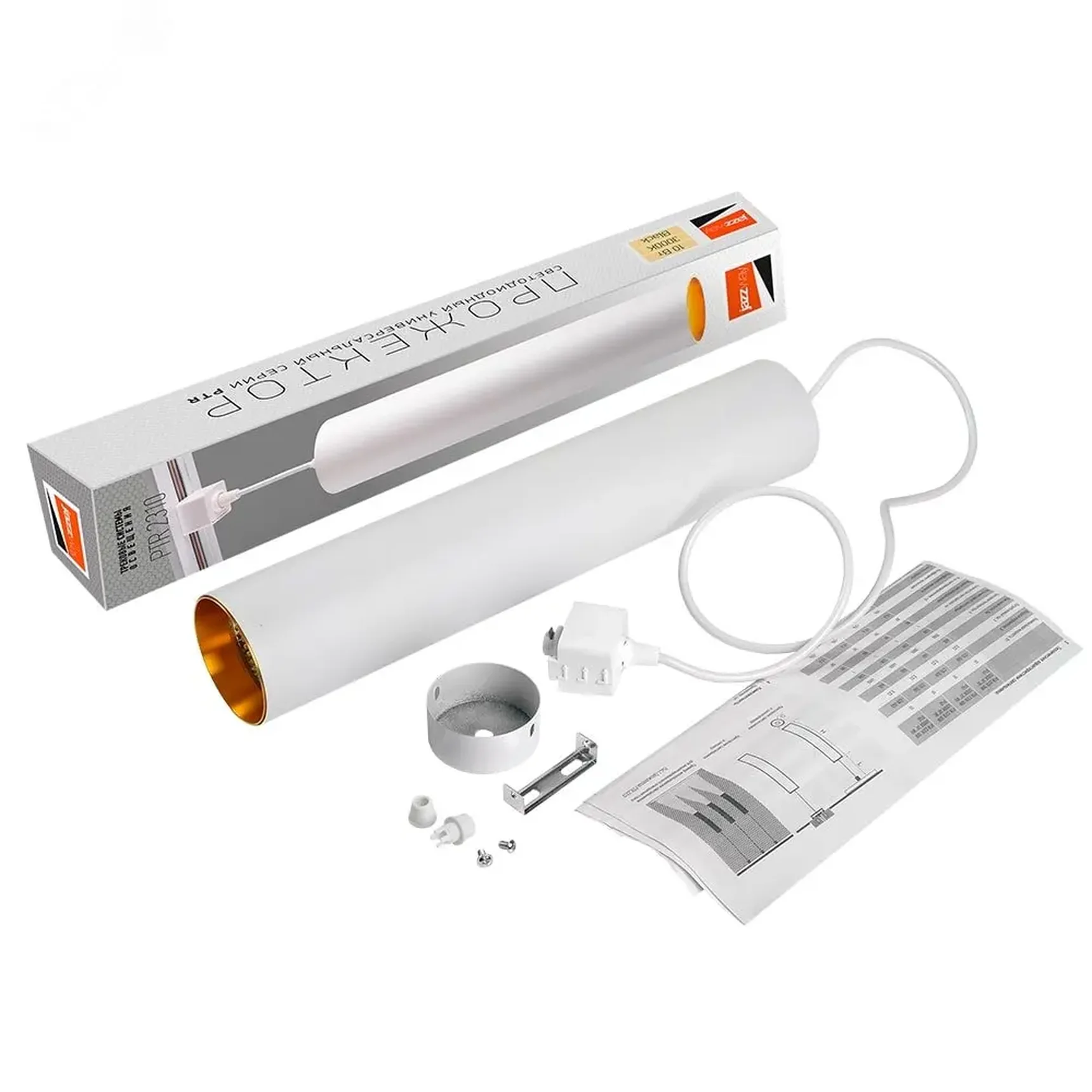 Трековый светильник светодиодный PTR 2310 10w 3000K WH, 5035379