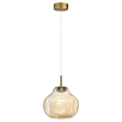 5097/4L PENDANT ODL25 421 античн.бронза/янтарный/металл/стекло Подвес LED 4W 4000K 388Лм VASO