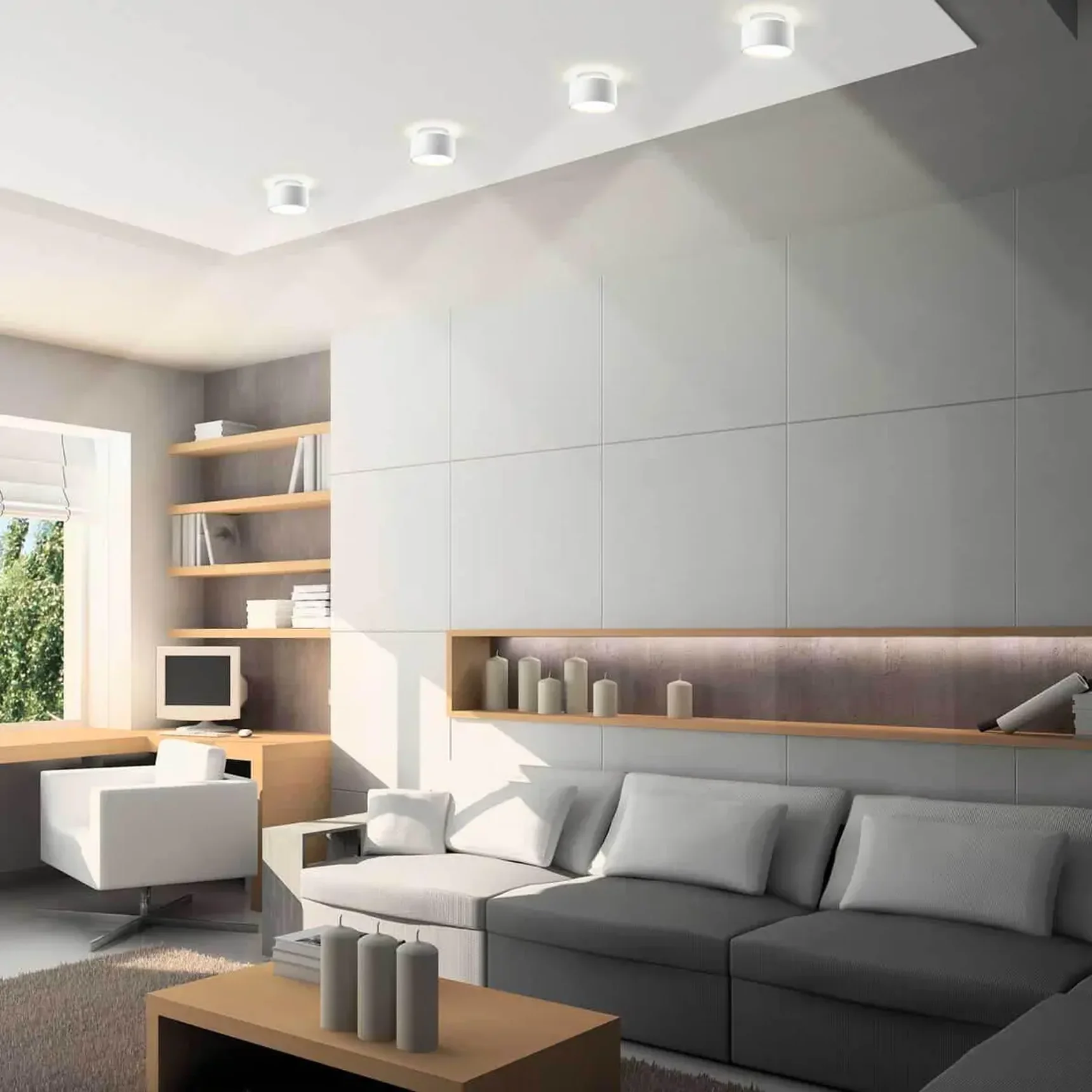 Светодиодный накладной потолочный светильник Novotech ORO 358355