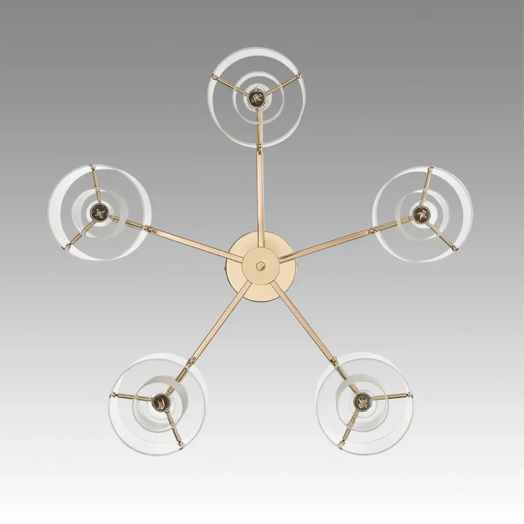 6587/5C MODERNI LN25 золото/прозрачный, металл/стекло Люстра потолочная E14 5*40W 220V VERDI