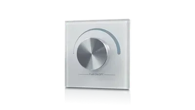 Радио панель W-DIM-W встраиваемая в стену с валкодером на 1 зону, белая, W-DIM-W